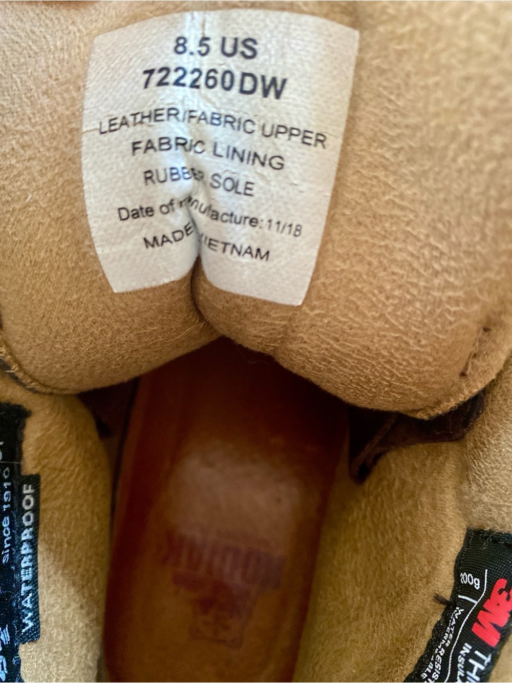 Kodiak Surrey II Brown Leather Waterproof 8.5 Boots - Picture 14 of 16